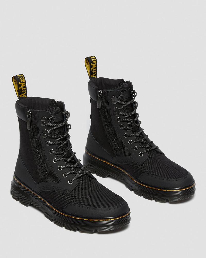 Black Men's Dr Martens Combs Zip Ankle Boots | CA 441FDN